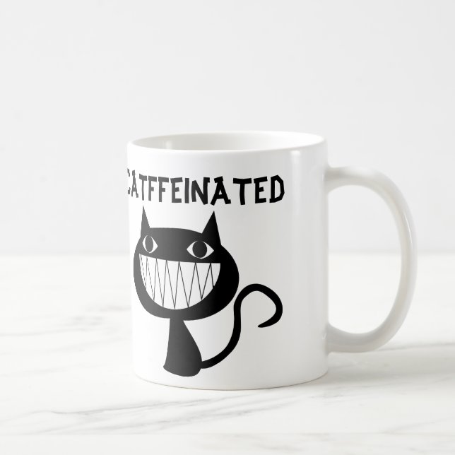Tasses drôles de chat de café de CATFFEINATED (Droite)