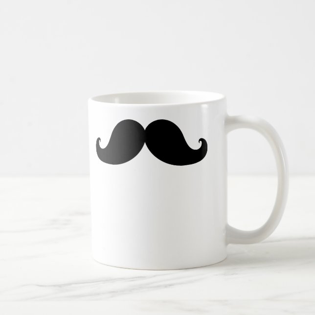 Tasses drôles de moustache de noir de guidon (Droite)