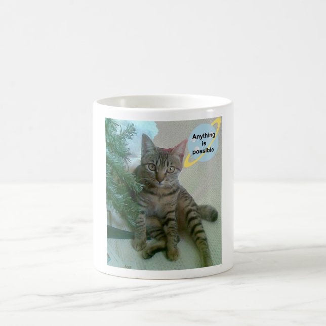 Tasses drôles personnalisées de chat (Centre)