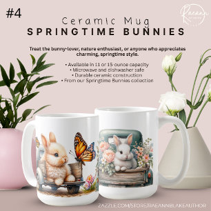 Tasses en céramique Lapins de printemps #4