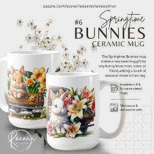 Tasses en céramique Lapins de printemps #6