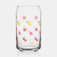 Tasses en verre - Fruits mignons Design