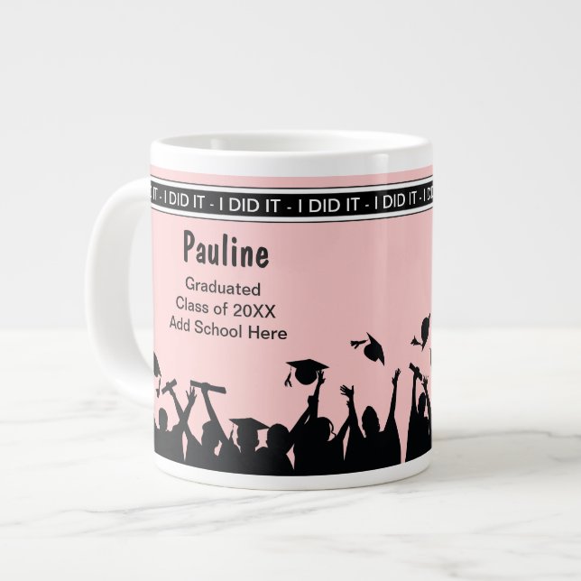 Tasses enormes de célébration d'obtention du (Devant gauche)