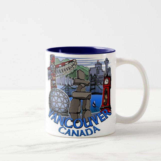 Tasses et verres de tasses de café de Vancouver (Droit)