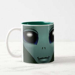 Tasses extraterrestres grises de tasse étrangère