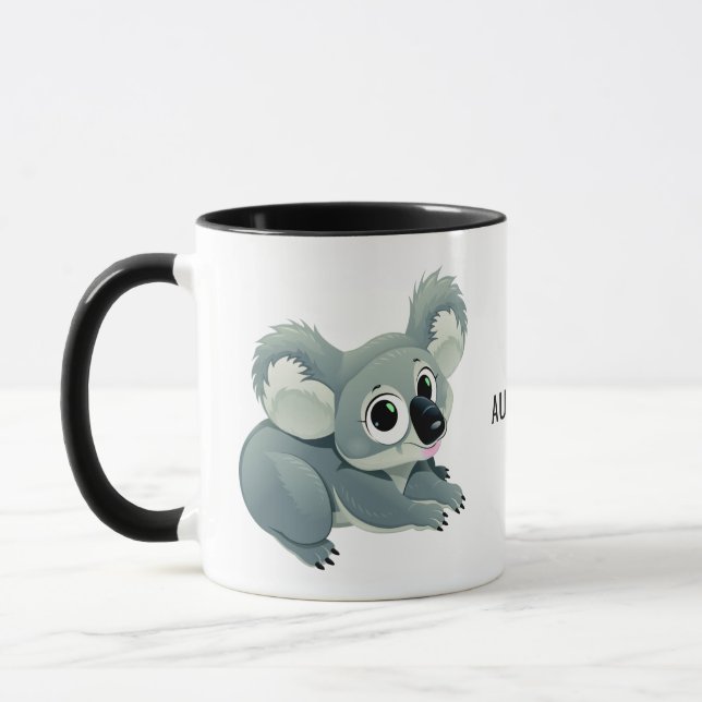 Tasses faites sur commande des textes de koala (Gauche)