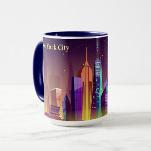 Tasses faites sur commande d'illustration de New