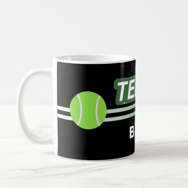 Tasses faites sur commande noires de tennis (Gauche)