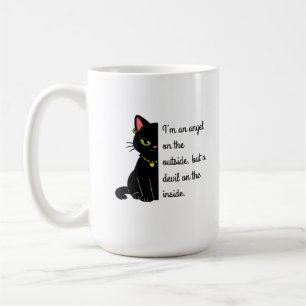 tasses humoristiques de chat noir