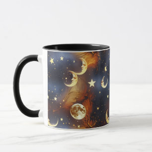 Tasses – Lune de Phase Céleste Orange Foncé Luxe
