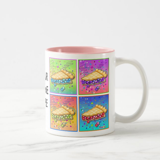 Tasses - morceau d'art de bruit de tarte (Droit)