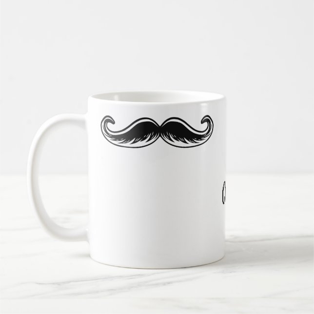 Tasses nommées faites sur commande de moustache (Gauche)