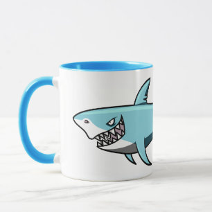 Tasses nommées faites sur commande de requin frais