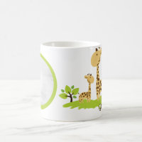 Tasses organiques de coutume de planète de girafe