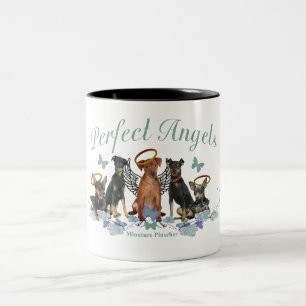 Tasses parfaites d'anges de Pinscher miniature
