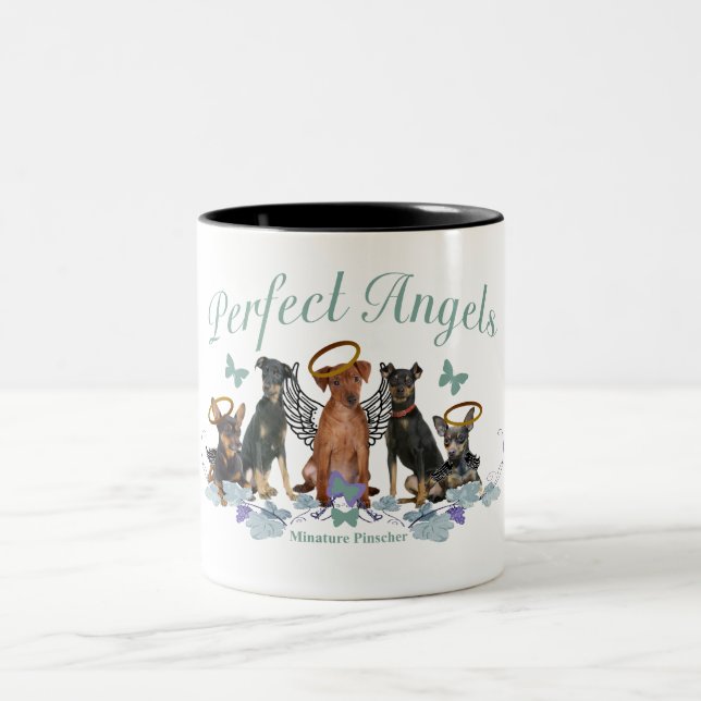 Tasses parfaites d'anges de Pinscher miniature (Centre)