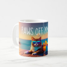 Tasses Paws Off My Drink - Chat Avec Lunettes De S