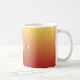 Tasses personnalisées avec texte dégradé rouge jau