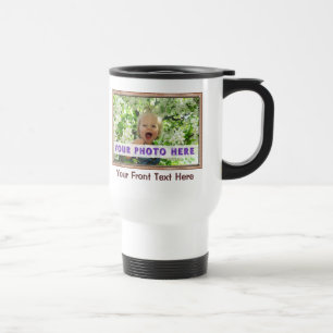 Tasses personnalisées de photo avec le texte avec