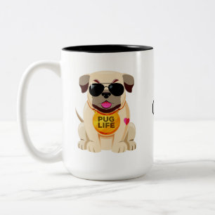 Tasses personnalisées Pug Life