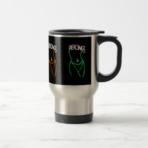 Tasses Piercings Silhouettes de Femmes Néon (Trave