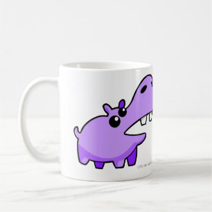 Tasses potables et tasses d'hippopotame heureux