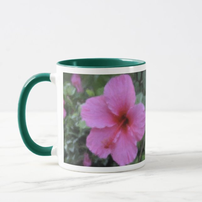 Tasses tropicales hawaïennes de Plumeria et de (Gauche)