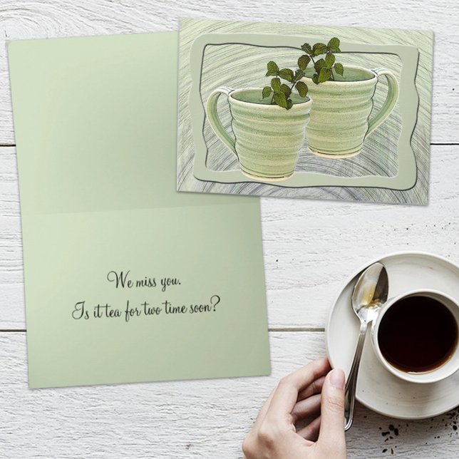 Tasses vertes de menthe "Thinking of You" modèle d (Créateur téléchargé)