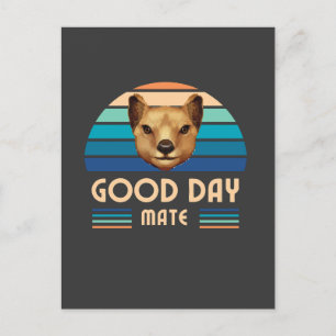 Tassie Tiger Thylacine Tasmanian Wolf Retro Postcard