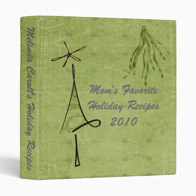 Tassle and Tree Holiday Recipe Binder (Front/Spine)