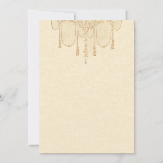 Tassles in Gold Stationery Note Card (Front)