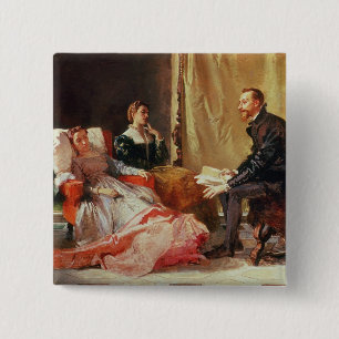 Tasso and Elenora D'Este 2 Inch Square Button