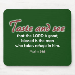 Taste and See (dark background) Mouse Pad