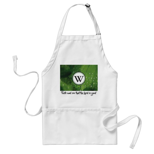 Taste And See Personalized MONOGRAM Psalm 34:8 Standard Apron (Front)