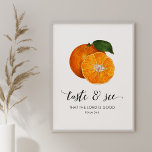 Taste and See Vintage Oranges Bible Art Print<br><div class="desc">This simple,  stylish art print features vintage painted oranges and elegant typography that reads, ”Taste and See that the Lord is Good.” Add an elegant splash of colour to your kitchen or dining room,  along with a reminder of God’s goodness. The background colour can be customized,  if desired.</div>