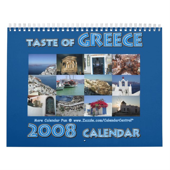 Taste of Greece 2008 Calendar (Cover)