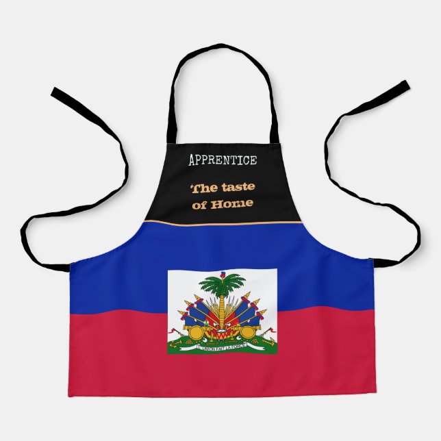 Taste of Home & Haitian Flag, Haiti /Cooking Apron (Front)