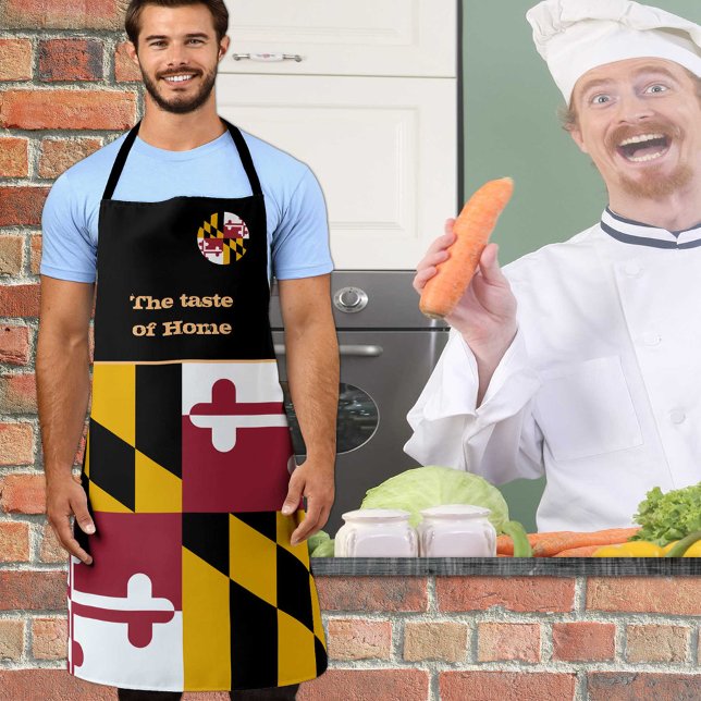 Taste of Home & Maryland Flag, Maryland /Cooking Apron (Creator Uploaded)