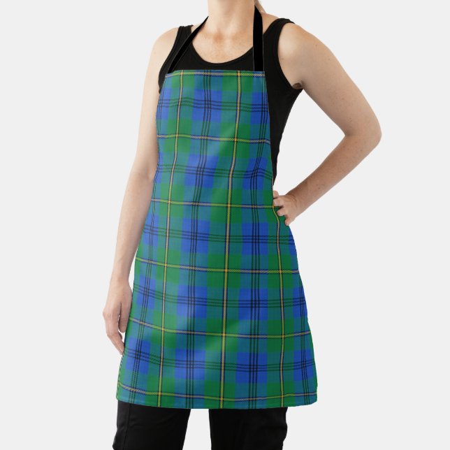 Taste of Scotland Clan Johnstone Johnston Tartan Apron (Insitu)