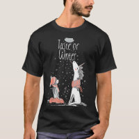 Taste of Winter snow falling girl unicorn cloud wo