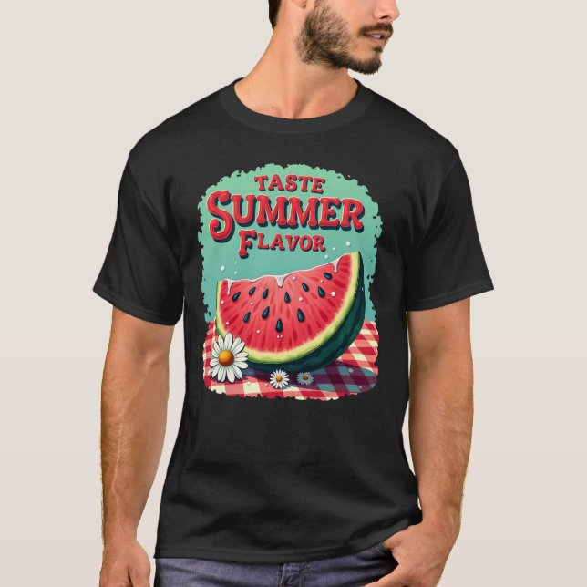 Taste Summer Flavor Watermelon T-Shirt  (Devant)