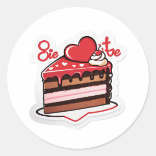 Taste the Love in Every Bite Classic Round Sticker