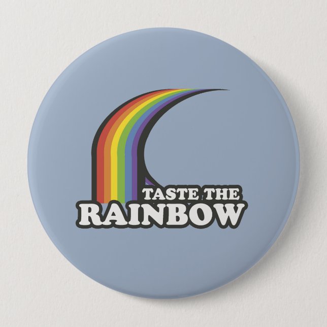 TASTE THE RAINBOW - .png 4 Inch Round Button (Front)