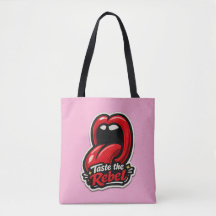 👅🔥 Taste the Rebel – Bold Graphic Tote Bag 👜✨