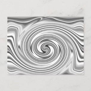 Tasteful Black Monochrome Blurred Spiral Effect Postcard