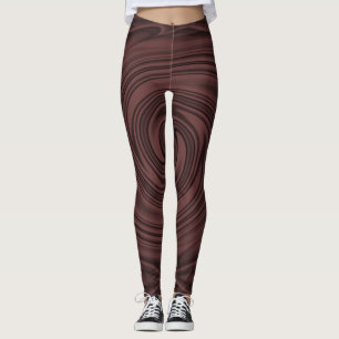 Tasteful Black Monochrome Blurred Stripes Leggings