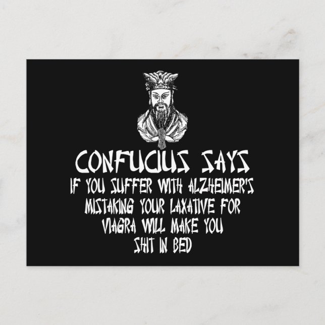 Tasteless humour postcard (Front)