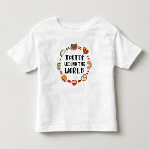 Tastes around the world toddler t-shirt