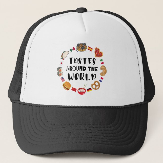 Tastes around the world trucker hat (Front)