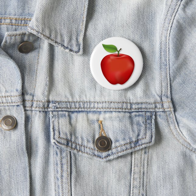 Tastes Like Fall Red  Delicious Apple  2 Inch Round Button (In Situ)